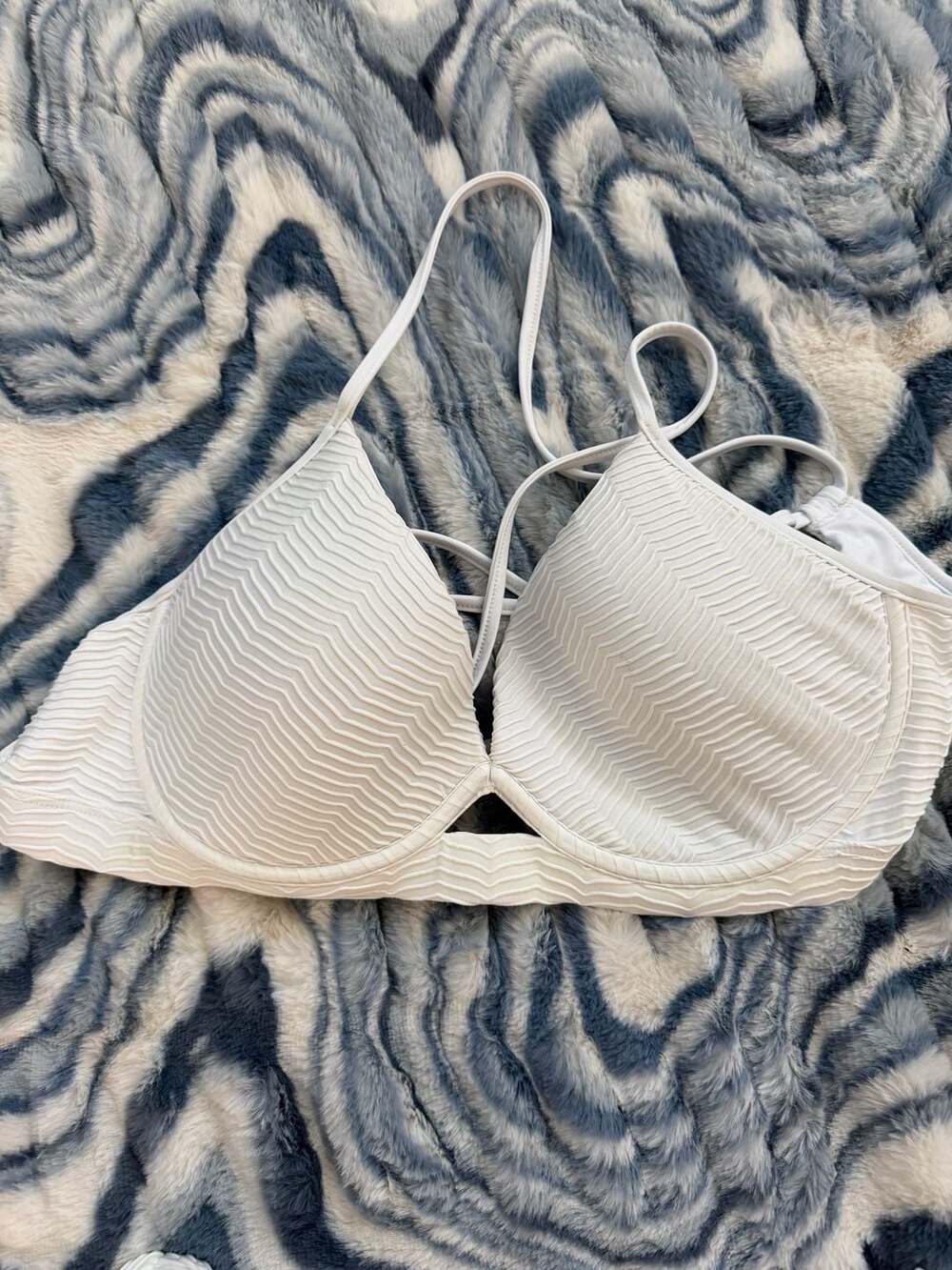 Luli Fama White Ribbed Underwire Bikini Set - Picture 6 of 6